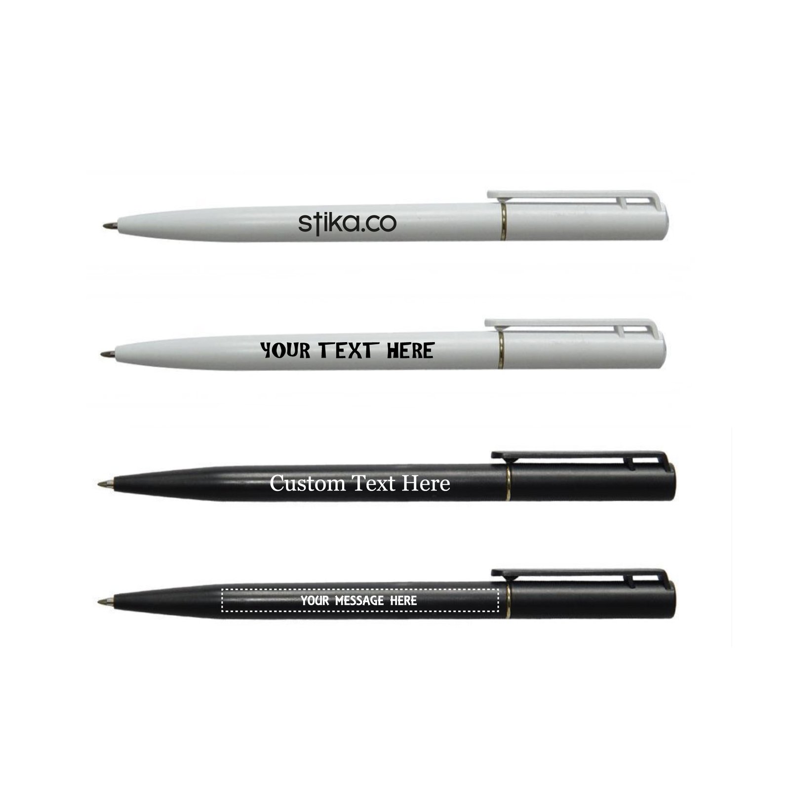 Ballpoint Pen Metallic Open with Lid - Custom Scene